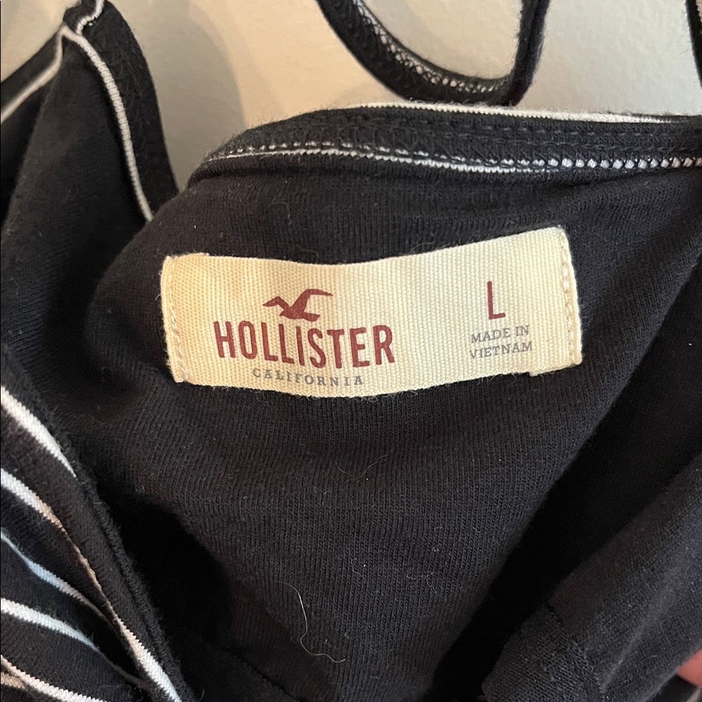 Hollister Black and White Striped Mini Dress - Picture 2 of 4